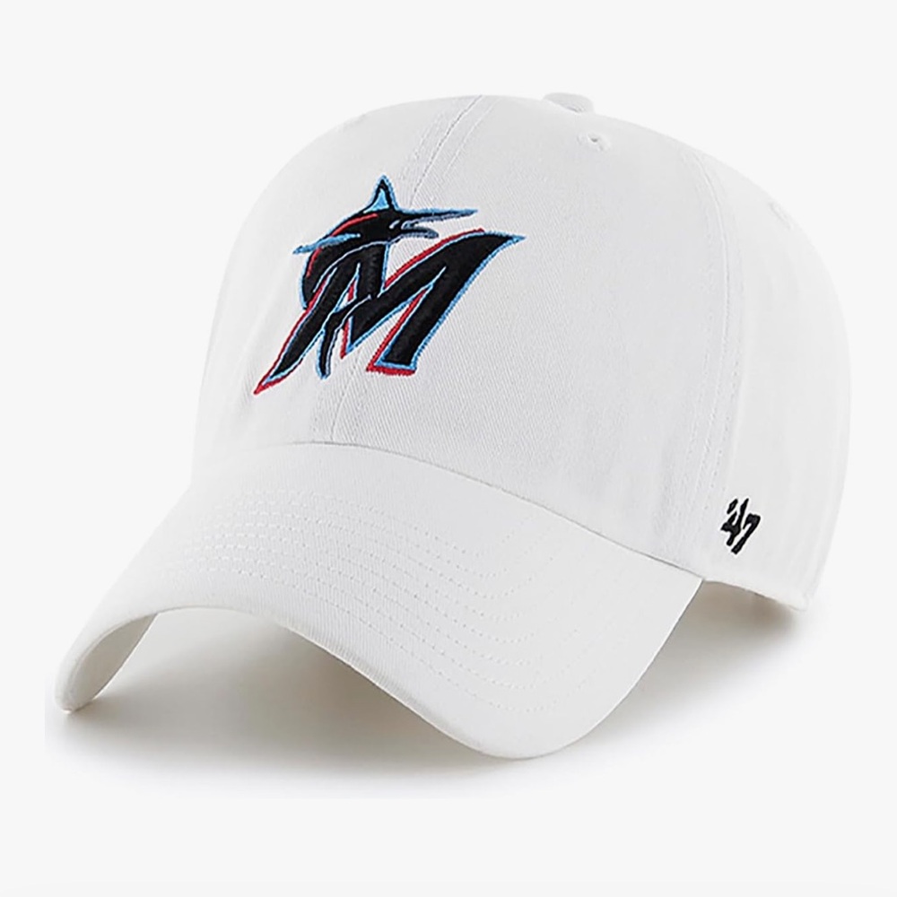 47 MLB White Florida Marlins major league baseball Adjustable Strap Hat nwt